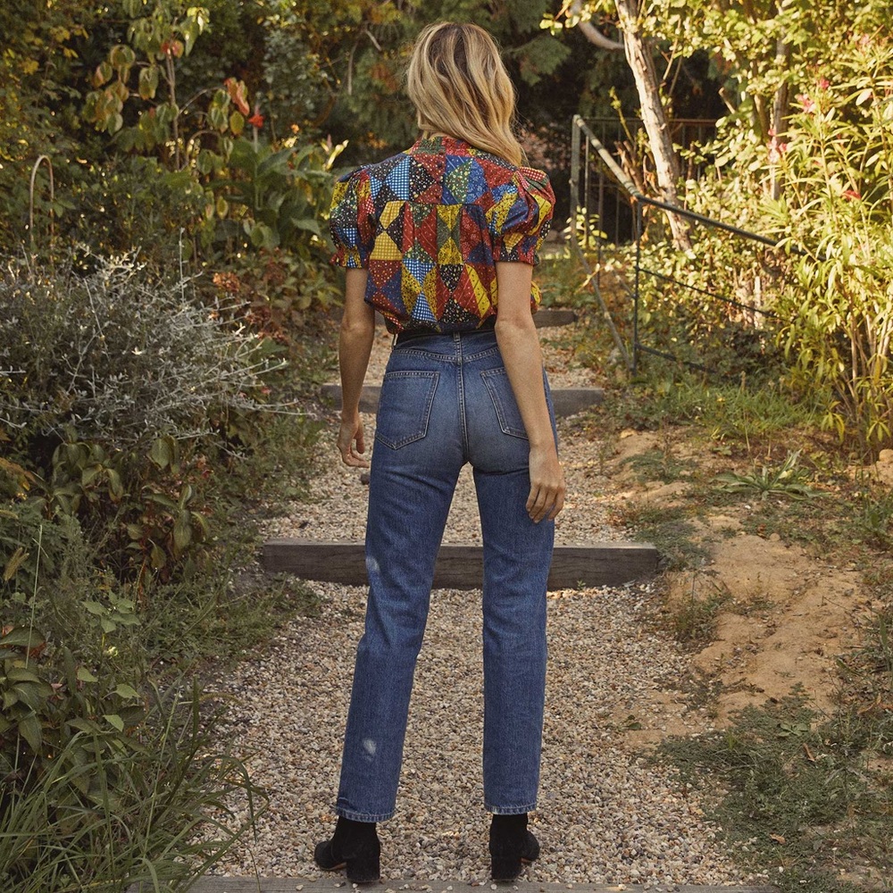 DOEN Alida Countryside Patchwork Puff Sleeve Cott… - image 5